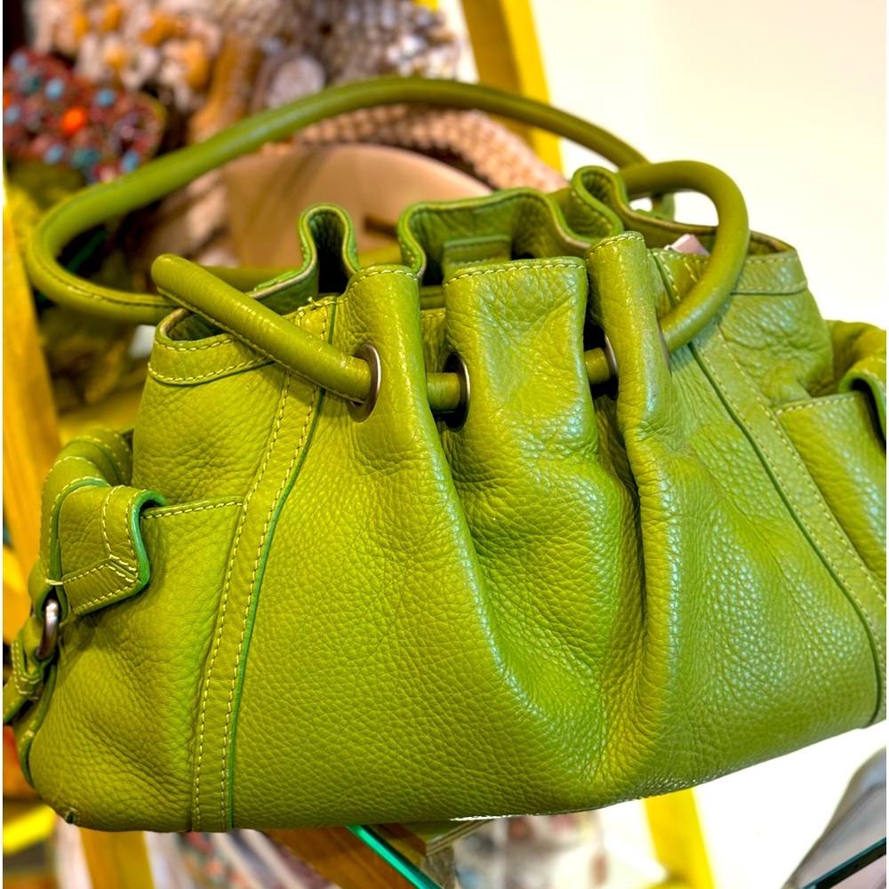 Green leather Cole Haan handbag